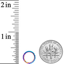 将图片加载到图库查看器，16G 5/16 Rainbow Twisted Elegance Cartilage Clicker
