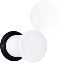 Load image into Gallery viewer, Wonderful White Matte Acrylic Single Flare Plug Set
