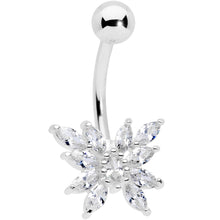 将图片加载到图库查看器，Clear CZ Gem Stylized Butterfly Belly Ring
