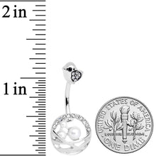 将图片加载到图库查看器，Clear Gem Chick Basket of Eggs Belly Ring
