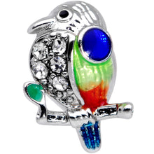 Load image into Gallery viewer, 16G 5/16 Clear Gem Tropical Parrot Bird Labret Monroe Tragus
