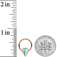 Load image into Gallery viewer, 16G 3/8 Rose Gold Tone Geologist Prize Hinged Segment Ring
