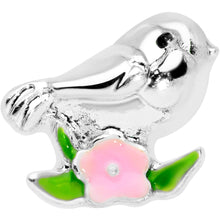 Load image into Gallery viewer, 16G 1/4 Bird Pink Flower Cartilage Tragus
