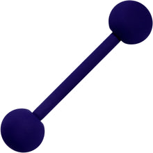 将图片加载到图库查看器，Nifty Navy Blue Matte Barbell Tongue Ring

