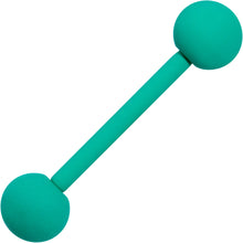 Load image into Gallery viewer, Totally Teal Matte Barbell Tongue Ring
