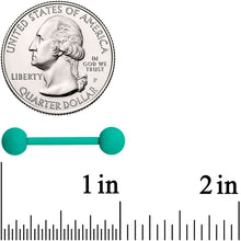 Load image into Gallery viewer, Totally Teal Matte Barbell Tongue Ring
