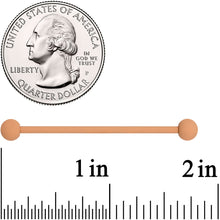 Load image into Gallery viewer, 14G Terrific Tan Matte Industrial Barbell 38mm
