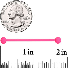 Load image into Gallery viewer, 14G Hot Hot Pink Matte Industrial Barbell 38mm
