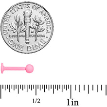 Load image into Gallery viewer, 16G 5/16 Light Pink Acrylic Matte Labret Monroe Tragus

