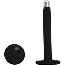 Load image into Gallery viewer, 16G 5/16 Black Acrylic Matte Labret Monroe Tragus
