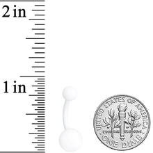 将图片加载到图库查看器，Wonderfully White Matte Belly Ring

