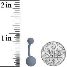 Load image into Gallery viewer, Gracefully Grey Matte Belly Ring
