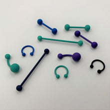 Load image into Gallery viewer, 14G Natty Navy Blue Matte Industrial Barbell 38mm
