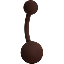将图片加载到图库查看器，Beautifully Brown Matte Navel Ring
