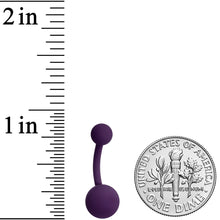 将图片加载到图库查看器，Deep Dark Purple Matte Belly Ring

