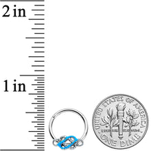 将图片加载到图库查看器，16G 5/16 Celtic Knot Blue Hinged Segment Ring
