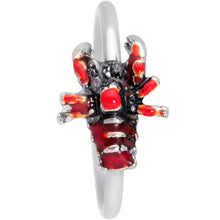 Load image into Gallery viewer, 20G 5/16 Red Atlantic Lobster Nose Hoop
