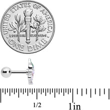 Load image into Gallery viewer, 16G 1/4 Clear Gem Fanciful Flowers Cartilage Tragus Earring
