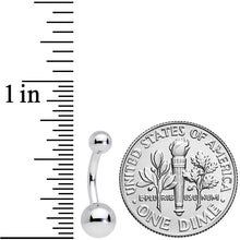 Load image into Gallery viewer, 14G 5/16 Grade 23 Titanium Belly Ring Curved Barbell
