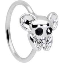 Load image into Gallery viewer, 20G 5/16 Black Gem Mysterious Mouse Nose Hoop
