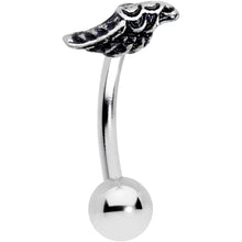 将图片加载到图库查看器，16G 5/16 Single Angels Wing Curved Eyebrow Ring
