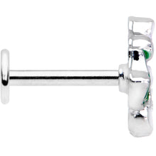 Load image into Gallery viewer, 16G 5/16 Clear Gem Fanciful Flowers Labret Monroe Tragus
