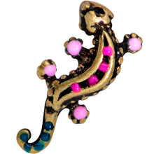 Load image into Gallery viewer, 16G 1/4 Gold Tone Luxe Lizard Cartilage Tragus Earring
