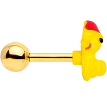 Load image into Gallery viewer, 16G 1/4 Gold Tone Sleepy Duck Cartilage Tragus

