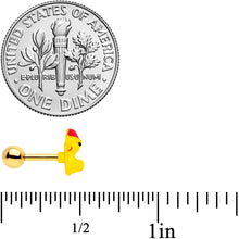 Load image into Gallery viewer, 16G 1/4 Gold Tone Sleepy Duck Cartilage Tragus
