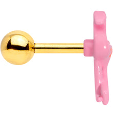 Load image into Gallery viewer, 16G 1/4 Gold Tone Flamingo Cartilage Tragus
