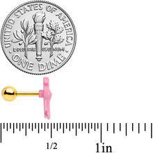 Load image into Gallery viewer, 16G 1/4 Gold Tone Flamingo Cartilage Tragus
