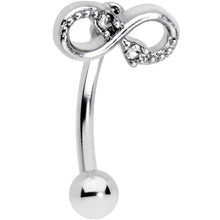Load image into Gallery viewer, 16G 5/16 Clear Gem Infinity Curved Eyebrow Ring
