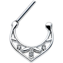 将图片加载到图库查看器，16G 5/16 Clear Gem Classic Geometric Cartilage Clicker
