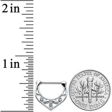 将图片加载到图库查看器，16G 5/16 Clear Gem Classic Geometric Cartilage Clicker
