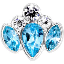 Load image into Gallery viewer, 16G 5/16 Clear Aqua Gem Cluster Labret Monroe Tragus
