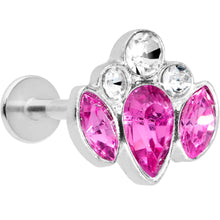 将图片加载到图库查看器，16G 5/16 Clear Purple Gem Cluster Labret Monroe Tragus
