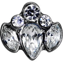 Load image into Gallery viewer, 16G 5/16 Clear Gem Black Cluster Labret Monroe Tragus
