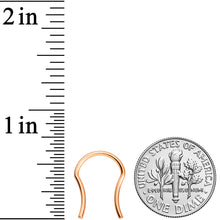 将图片加载到图库查看器，16G 5/8 Rose Gold Tone ASTM F-136 Implant Grade Titanium Septum Retainer
