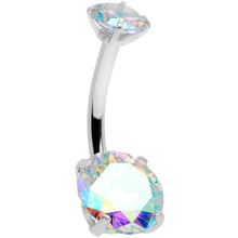 将图片加载到图库查看器，Aurora CZ Gem Internally Threaded Belly Ring
