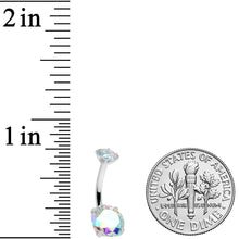 将图片加载到图库查看器，Aurora CZ Gem Internally Threaded Belly Ring
