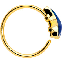 将图片加载到图库查看器，20G 5/16 Gold Tone Iridescent Mermaid Tail Nose Hoop
