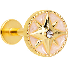 Load image into Gallery viewer, 16G 5/16 Gold Tone Sailors Compass Labret Monroe Tragus
