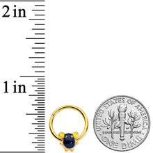 Load image into Gallery viewer, 16G 3/8 Gold Tone Black Mouse Hinged Segment Ring
