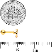 Load image into Gallery viewer, 16G 1/4 Clear Gem Gold Tone Carrot Bunny Rabbit Cartilage Tragus
