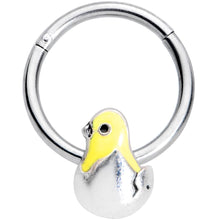 Load image into Gallery viewer, 16G 3/8 Hatching Easter Chick Hinged Segment Ring
