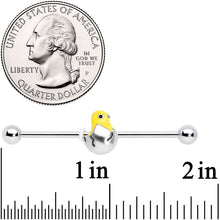将图片加载到图库查看器，14G Hatching Easter Chick Industrial Barbell 38mm
