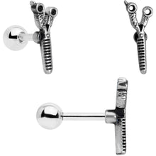Load image into Gallery viewer, 16G 1/4 Black Gold Tone Scissors Hair Cartilage Tragus Set of 3
