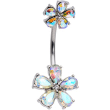 将图片加载到图库查看器，Aurora Gem Fabulous Flowers Double Mount Belly Ring
