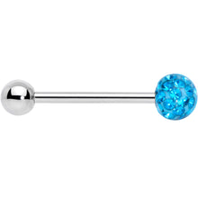 Load image into Gallery viewer, Aqua Gem Disco Ball Internally Threaded Barbell Tongue Ring
