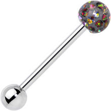 Load image into Gallery viewer, Vitrail Gem Disco Ball Internally Threaded Barbell Tongue Ring
